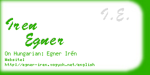 iren egner business card
